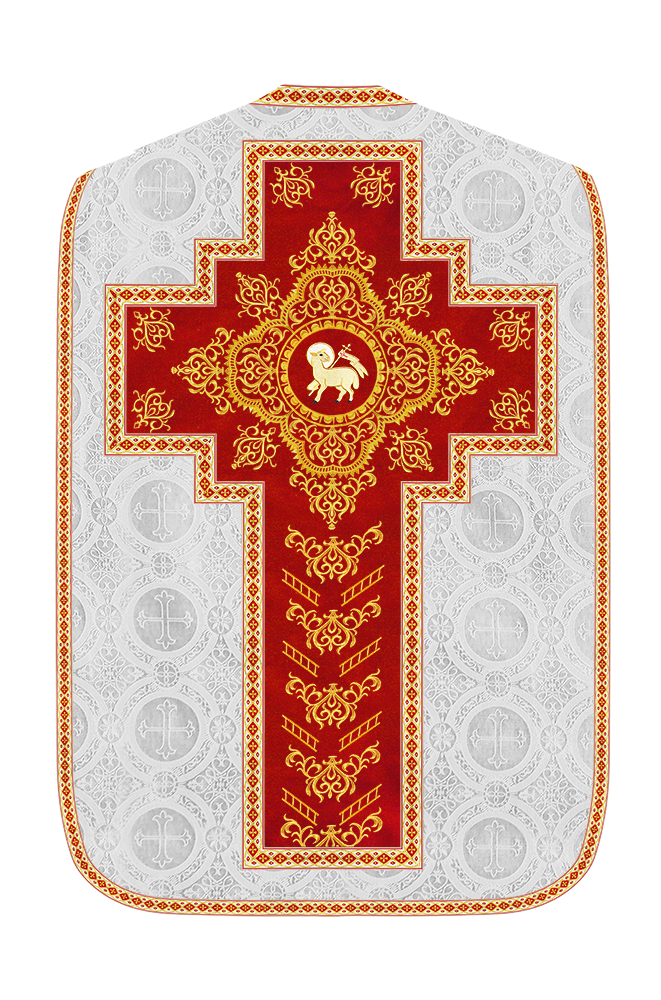 Traditional Fiddleback Vestment With Motifs and Trims