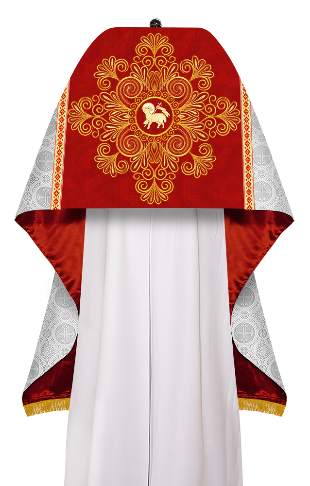 Humeral Veil Vestment with Braided Embroidery and Trims