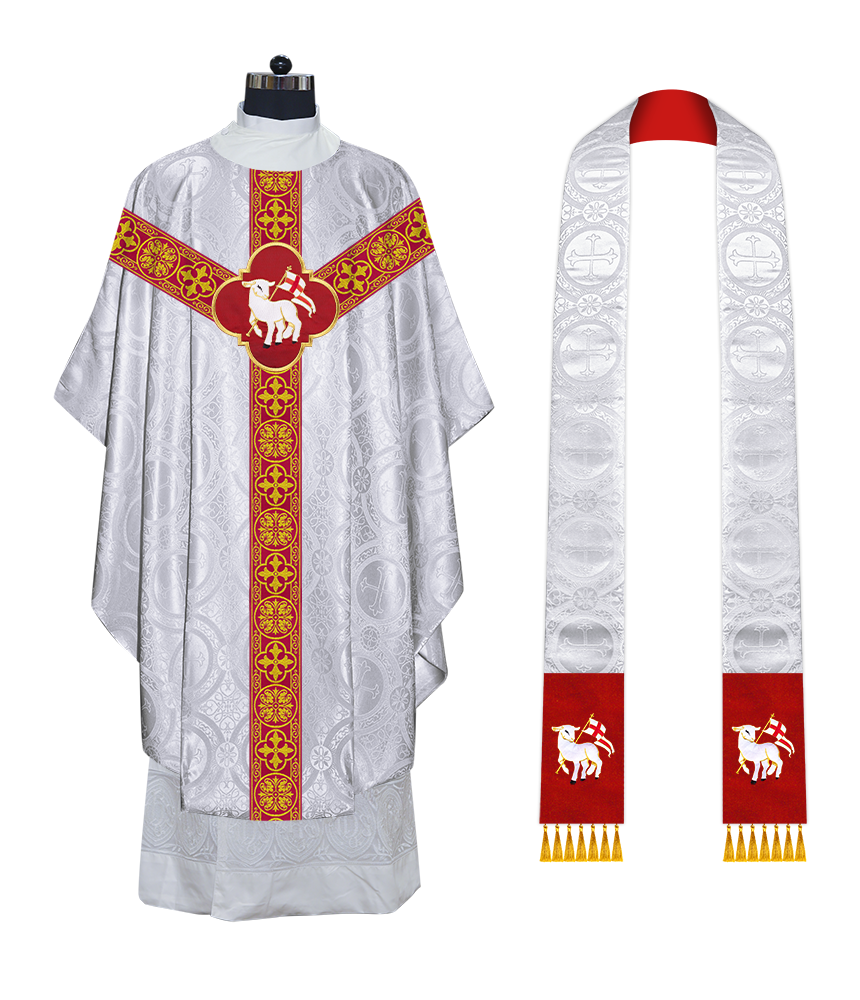 Gothic Chasuble with Ornate Braided Trims