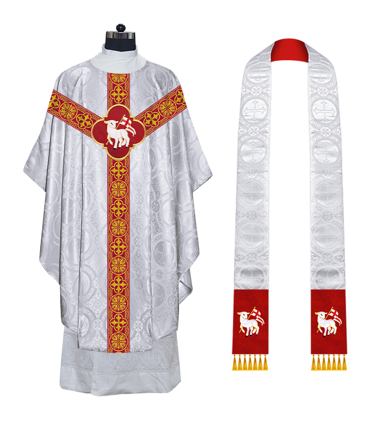 Gothic Chasuble with Ornate Braided Trims