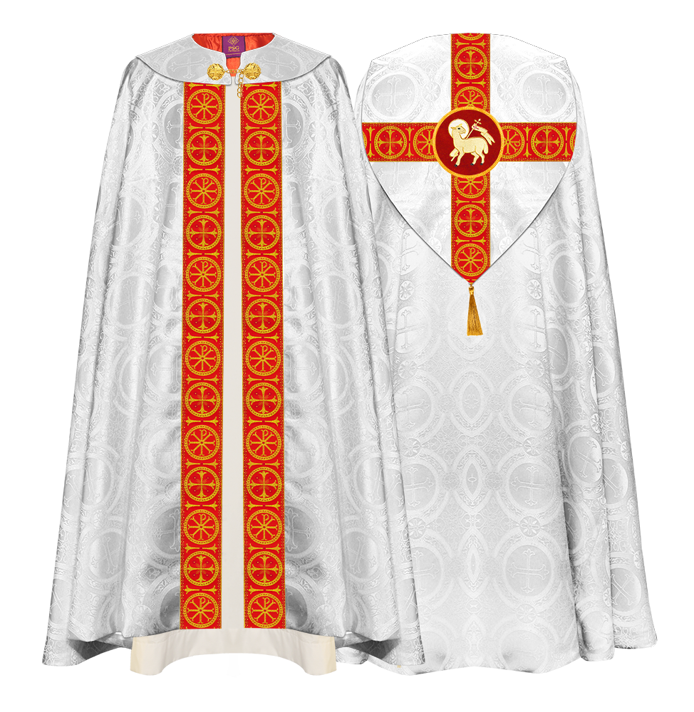 Gothic Cope Vestment with Cross Type Braided Motif