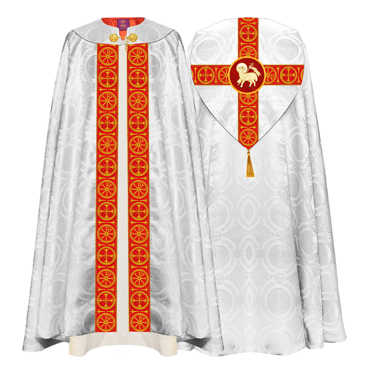 Gothic Cope Vestment with Cross Type Braided Motif