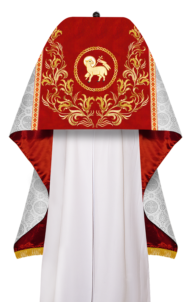 Humeral Veil Vestment with Embroidery Motif