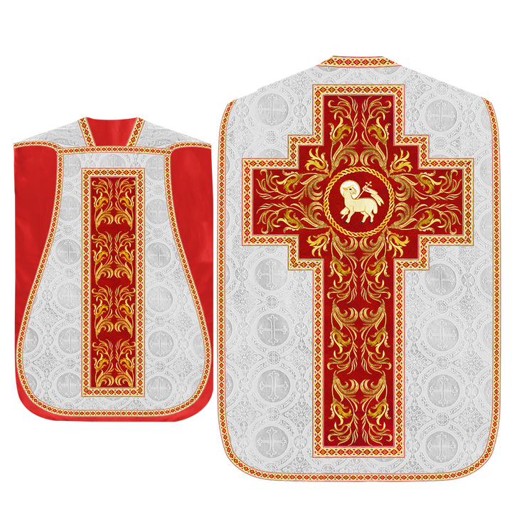 Set of Four Liturgical Embroidery Roman Chasubles