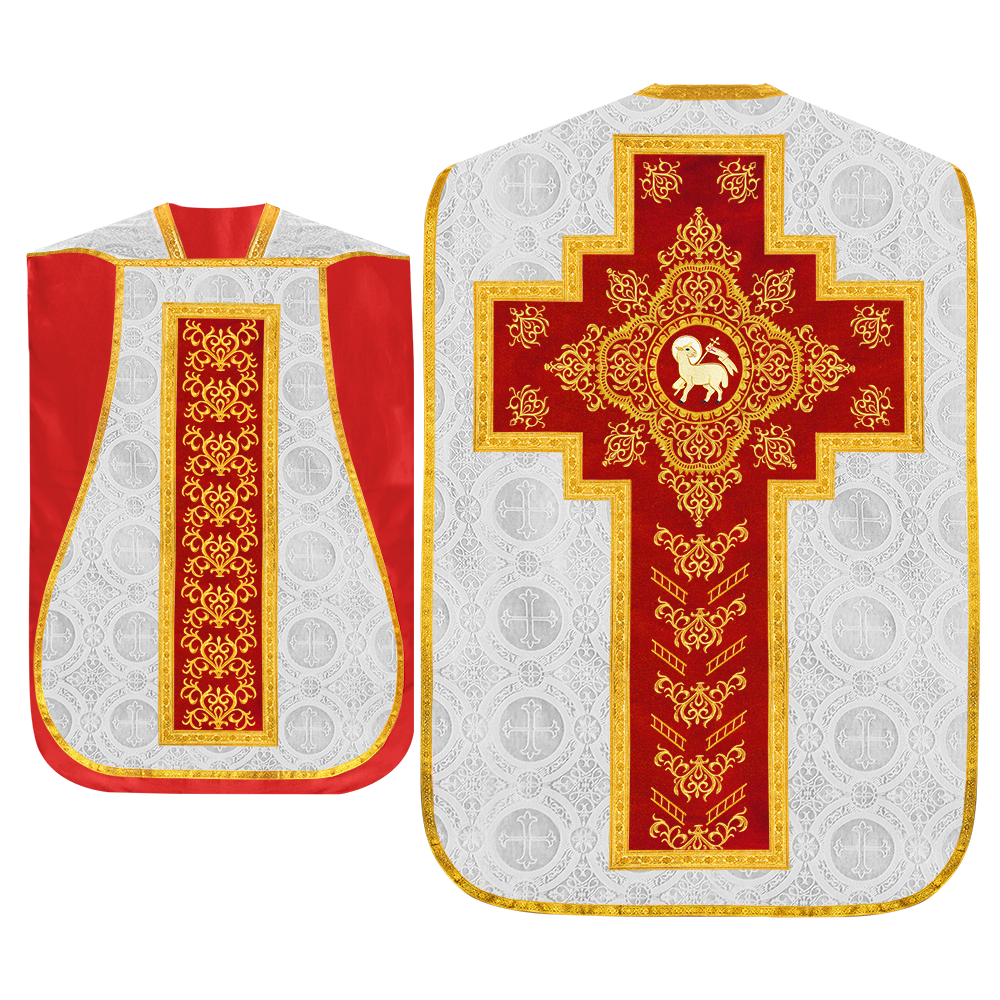 Set of four Roman Chasuble with stole