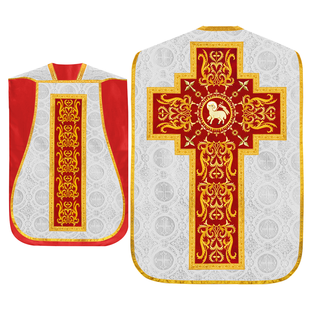 Set of Four Roman Chasuble with matching stole