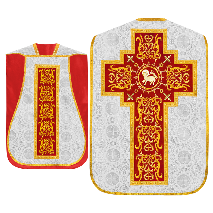 Set of Four Roman Chasuble with matching stole