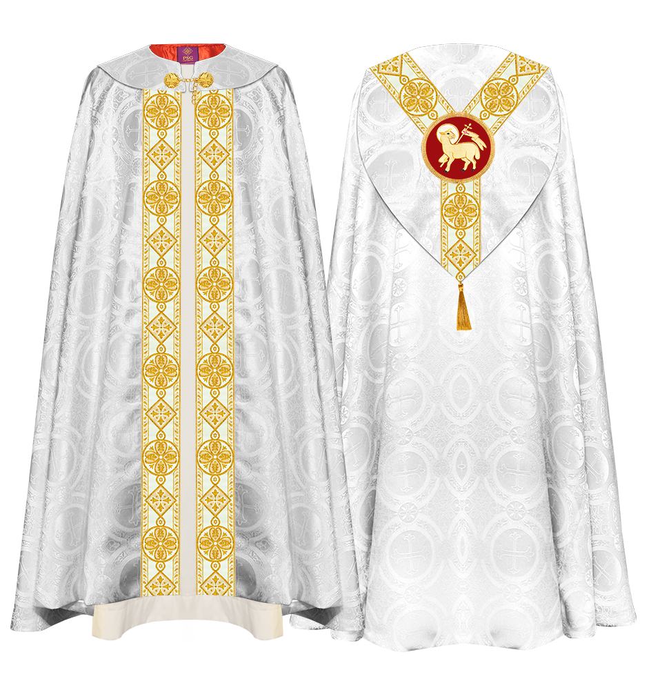 Cope vestment with adorned lace