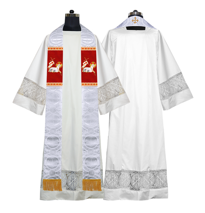 Embroidered LAMB Liturgical Clergy stole