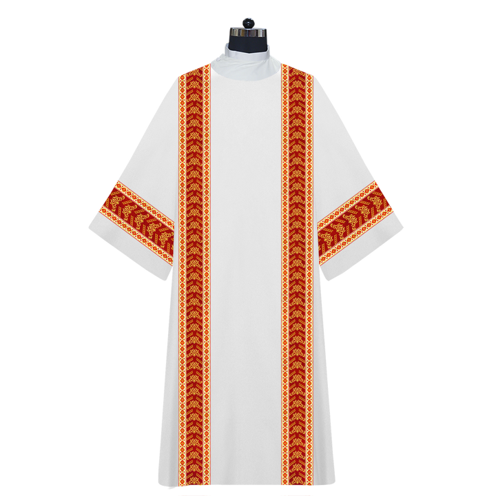 Liturgical Dalmatics With Ornate Braids and Trims