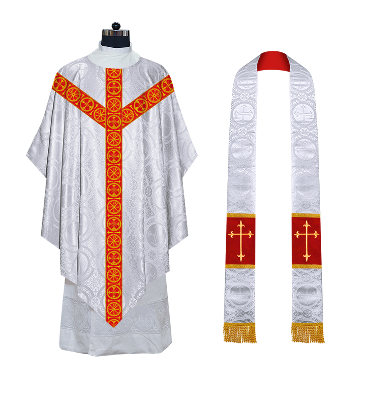 Pugin Chasuble with Detailed Braids