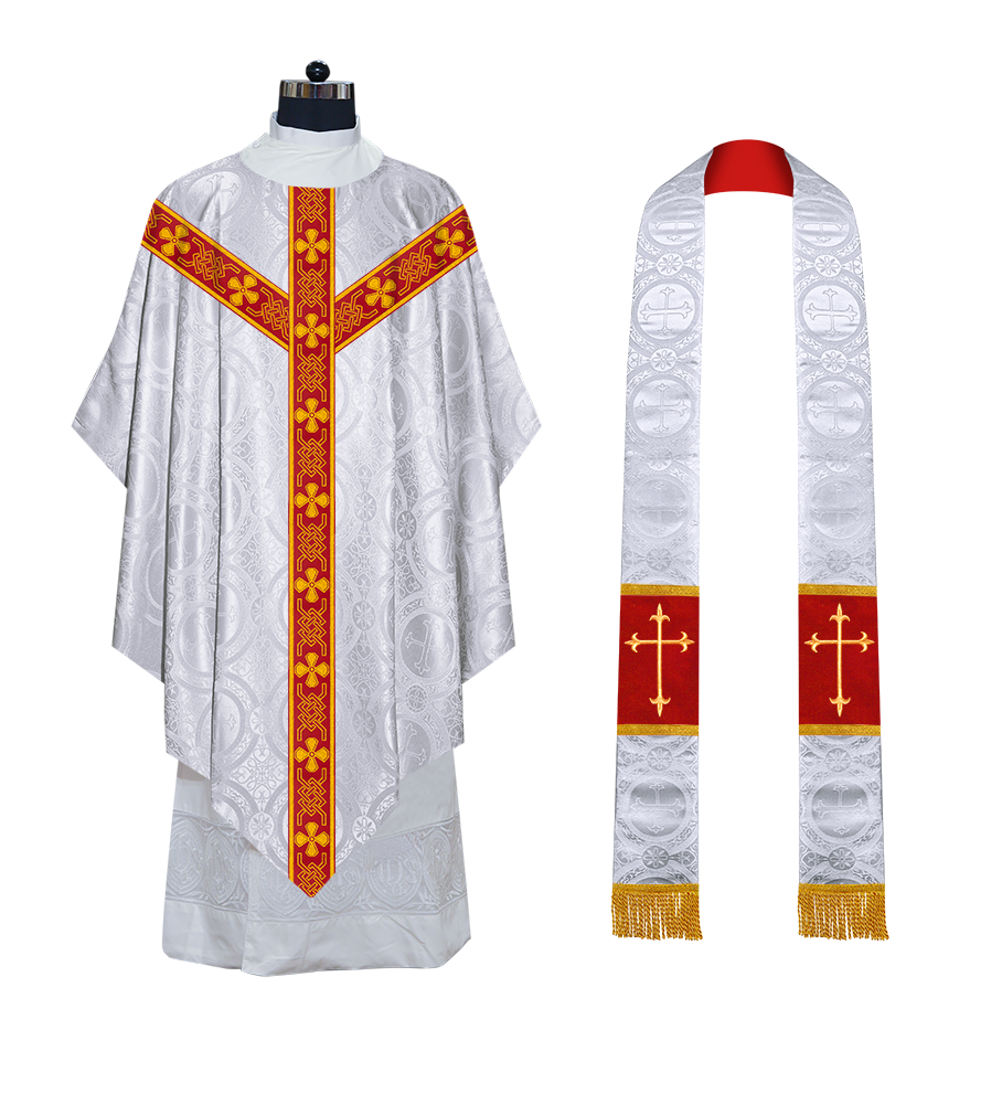 Pugin Chasuble with Detailed Braids