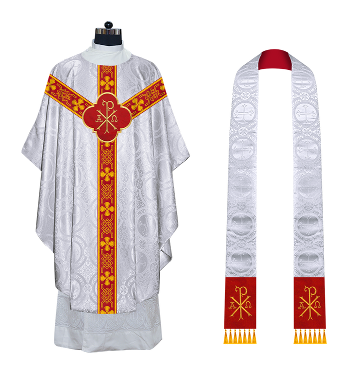 Gothic Chasuble with Motif and Trims