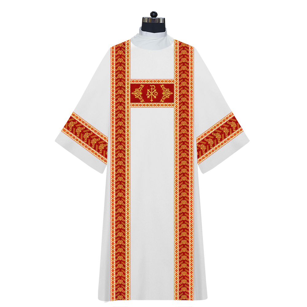 Liturgical Dalmatics With Ornate Braids and Trims