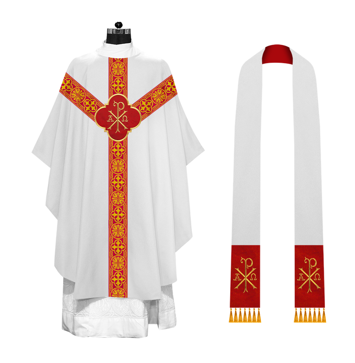 Gothic Chasuble with Ornate Braided Trims