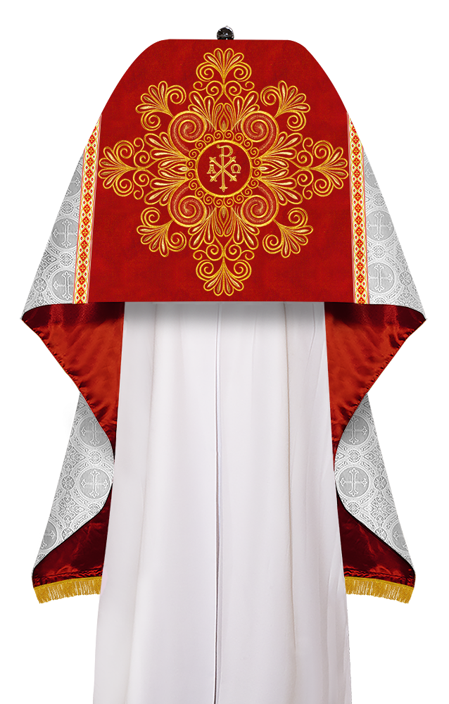 Humeral Veil Vestment with Braided Embroidery and Trims