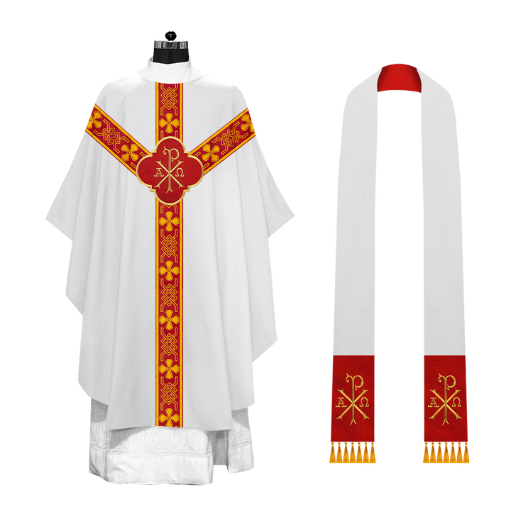 Gothic Chasuble with Motif and Trims