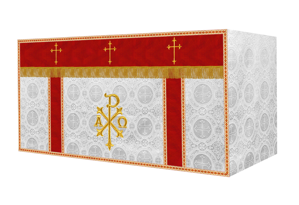 Altar Cloth with Spiritual Cross with Trims