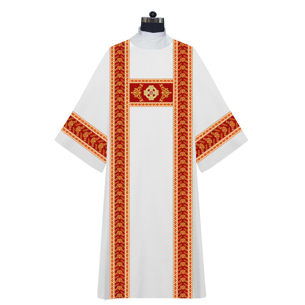 Liturgical Dalmatics With Ornate Braids and CEEC Logo