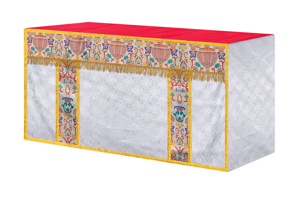 Tapestry Altar Cloth with Woven Braids and trims