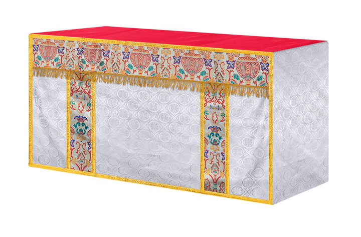 Tapestry Altar Cloth with Woven Braids and trims