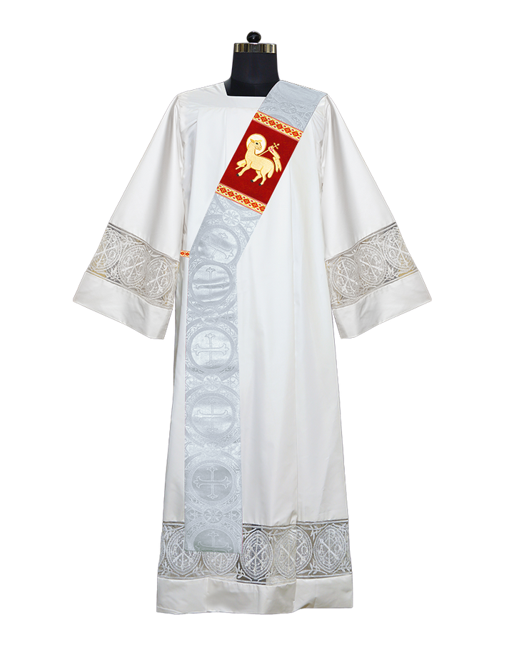 Deacon Stole with Liturgical Motif and Trims