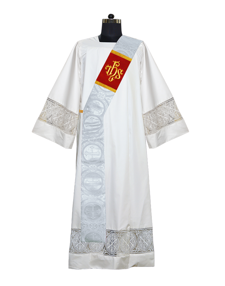 Spiritual motif embroidered Deacon Stole