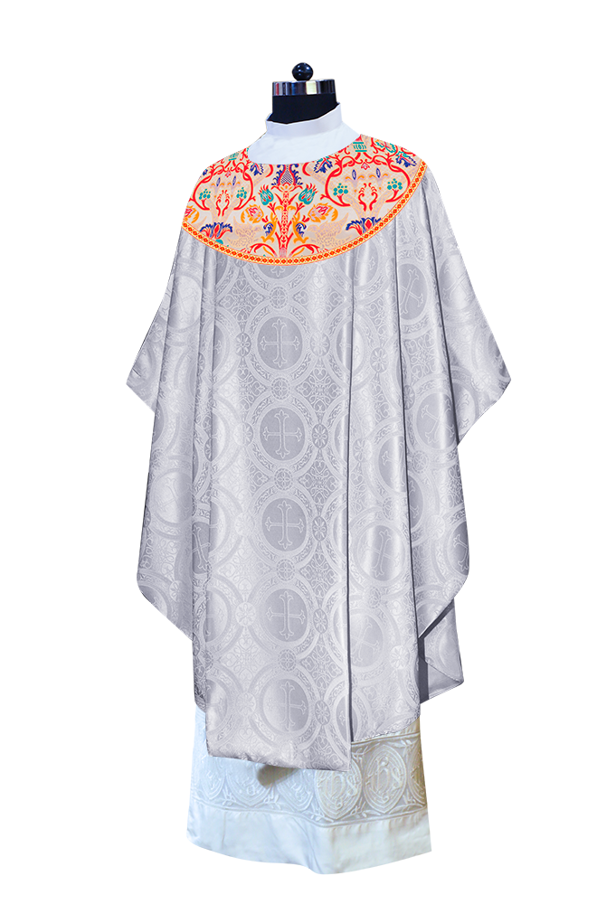 Tapestry Chasuble with Detailed Braids and Trims