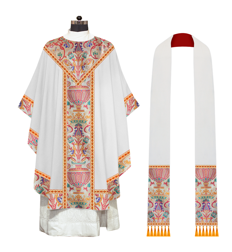 Tapestry Gothic Chasuble Adorned With Braids and Trims