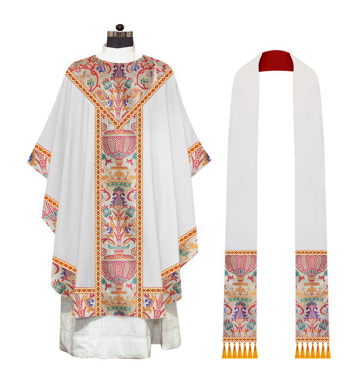 Tapestry Gothic Chasuble Adorned With Braids and Trims