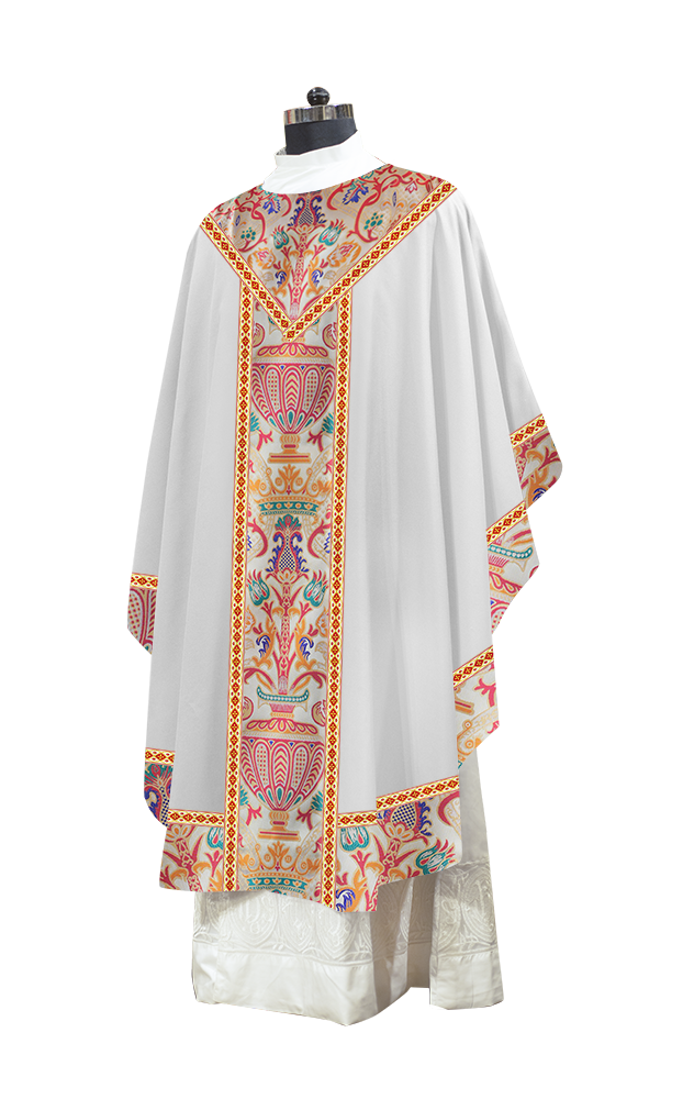 Tapestry Gothic Chasuble Adorned With Braids and Trims