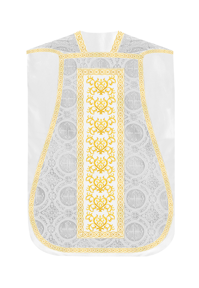 Traditional Fiddleback Vestment With Motifs and Trims