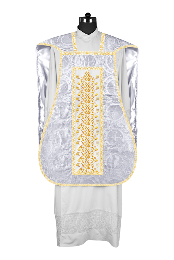 Roman Fiddleback Chasuble With Enhanced Embroidery  & trims