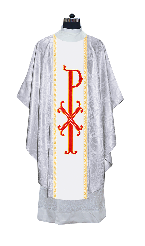 Gothic Chasuble with PAX Motif and Trims