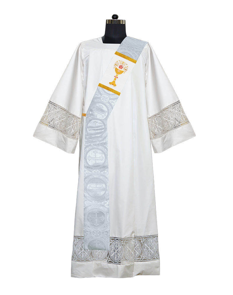 Chalice with IHS Adorned Deacon Stole