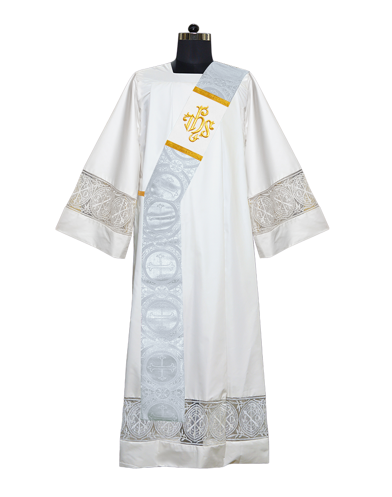 Spiritual motif embroidered Deacon Stole