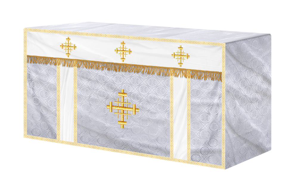 Liturgical Altar Cloth with Jerusalem Cross Motif