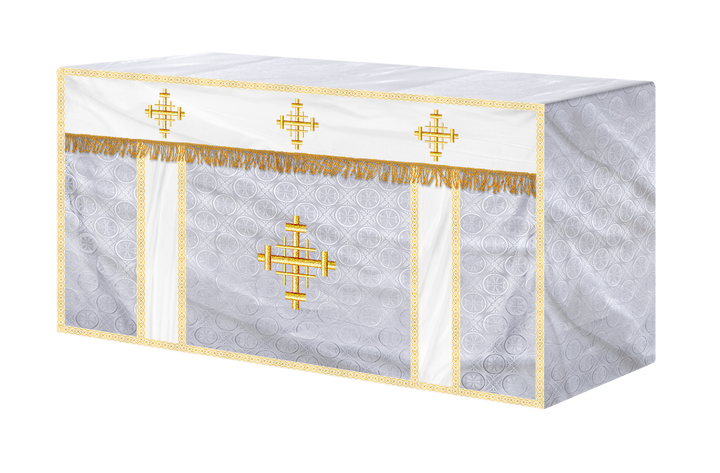 Liturgical Altar Cloth with Jerusalem Cross Motif