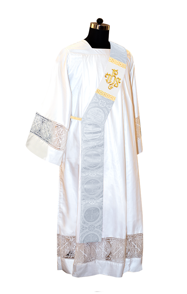 Deacon Stole with Liturgical Motif and Trims