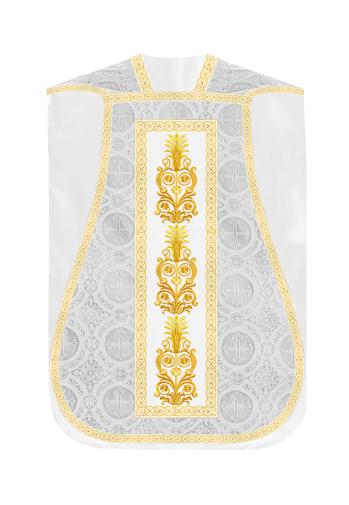 Roman Chasuble Vestments Adorned With Trims