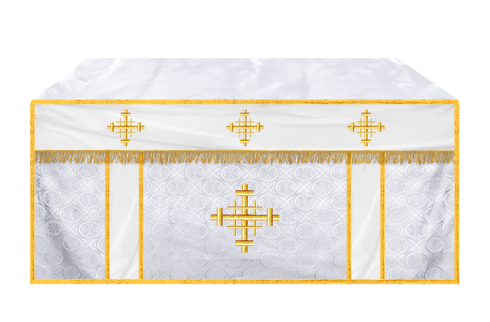 Liturgical Altar Cloth with Jerusalem Cross Motif