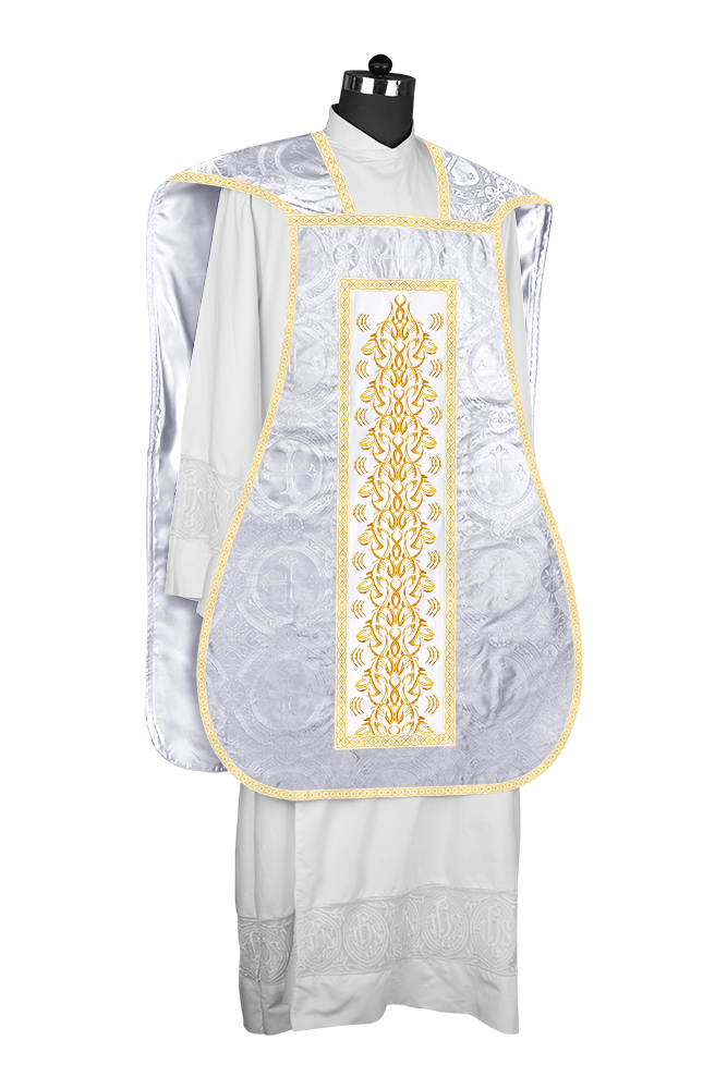 Roman Fiddleback Chasuble With Enhanced Embroidery  & trims