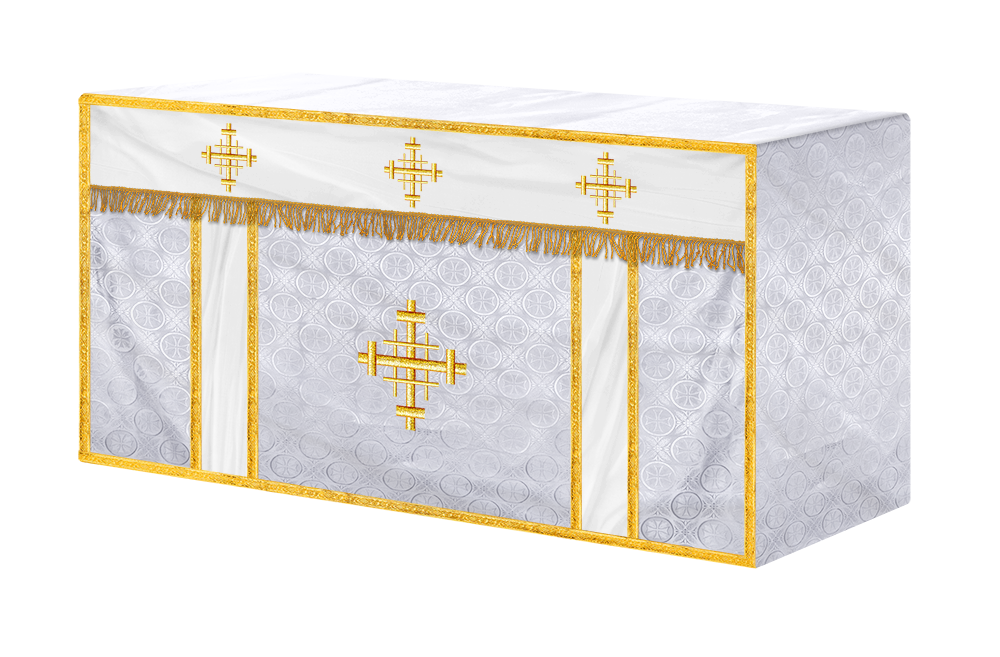 Liturgical Altar Cloth with Jerusalem Cross Motif