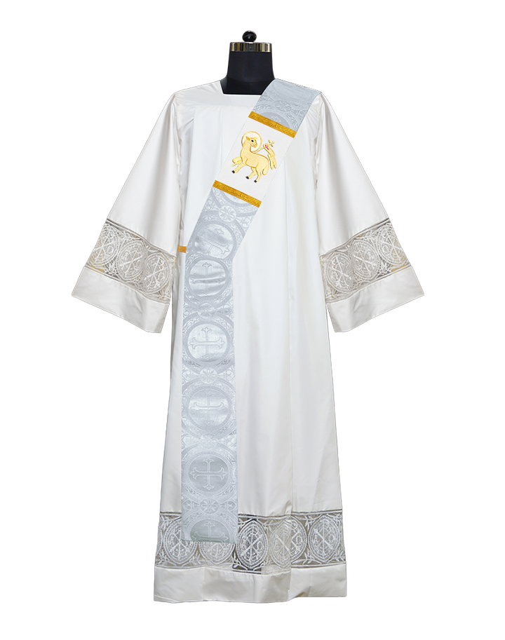 Spiritual motif embroidered Deacon Stole