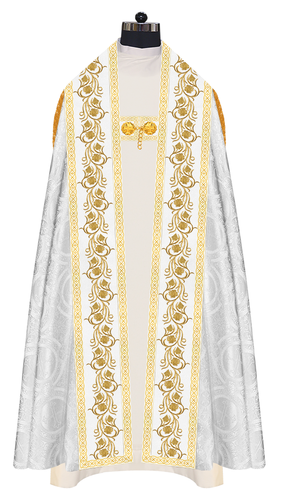 Roman Cope Vestment with Grapes Embroidered trims