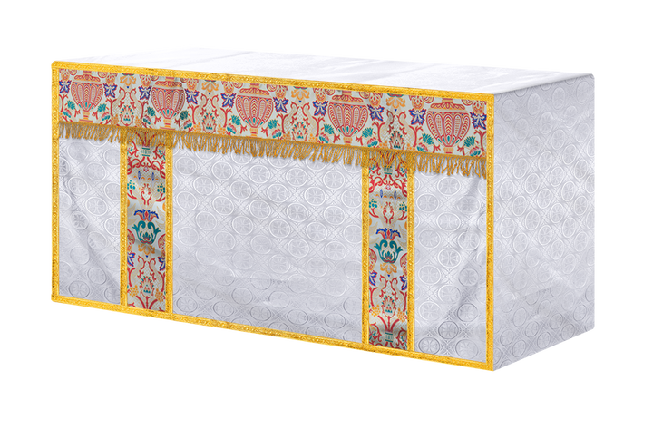 Tapestry Altar Cloth with Woven Braids and trims
