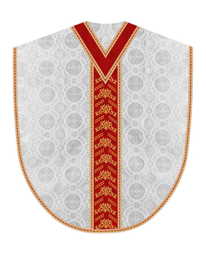 Borromean Chasuble Vestment Adorned With Colour Braids and Trims