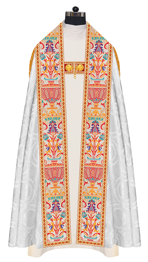 Coronation Tapestry Roman Cope Vestment with Trims