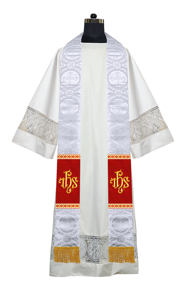 Minister Stole with Embroidered Liturgical motif