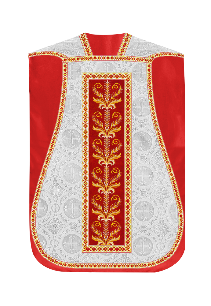 Roman Chasuble Vestment With Detailed Orphrey